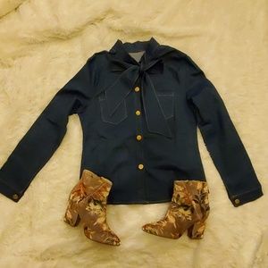 Denim shirt. Too Cute!